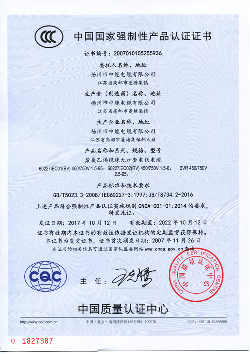 CCC強制性產(chǎn)品認證證書 (3)